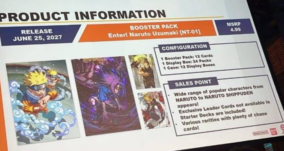 Unconfirmed NT-01 Booster Pack product-information slide